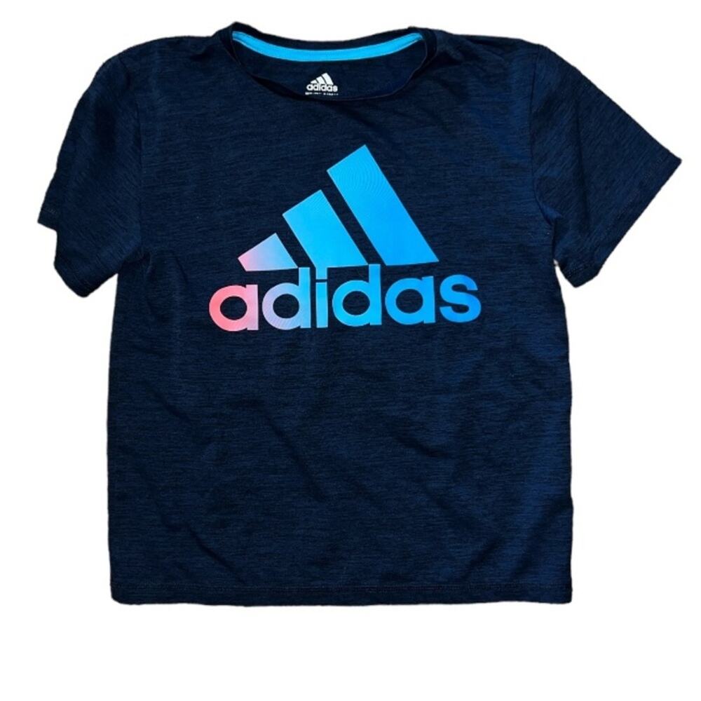 Adidas Navy Short-Sleeve Tee - Youth Small